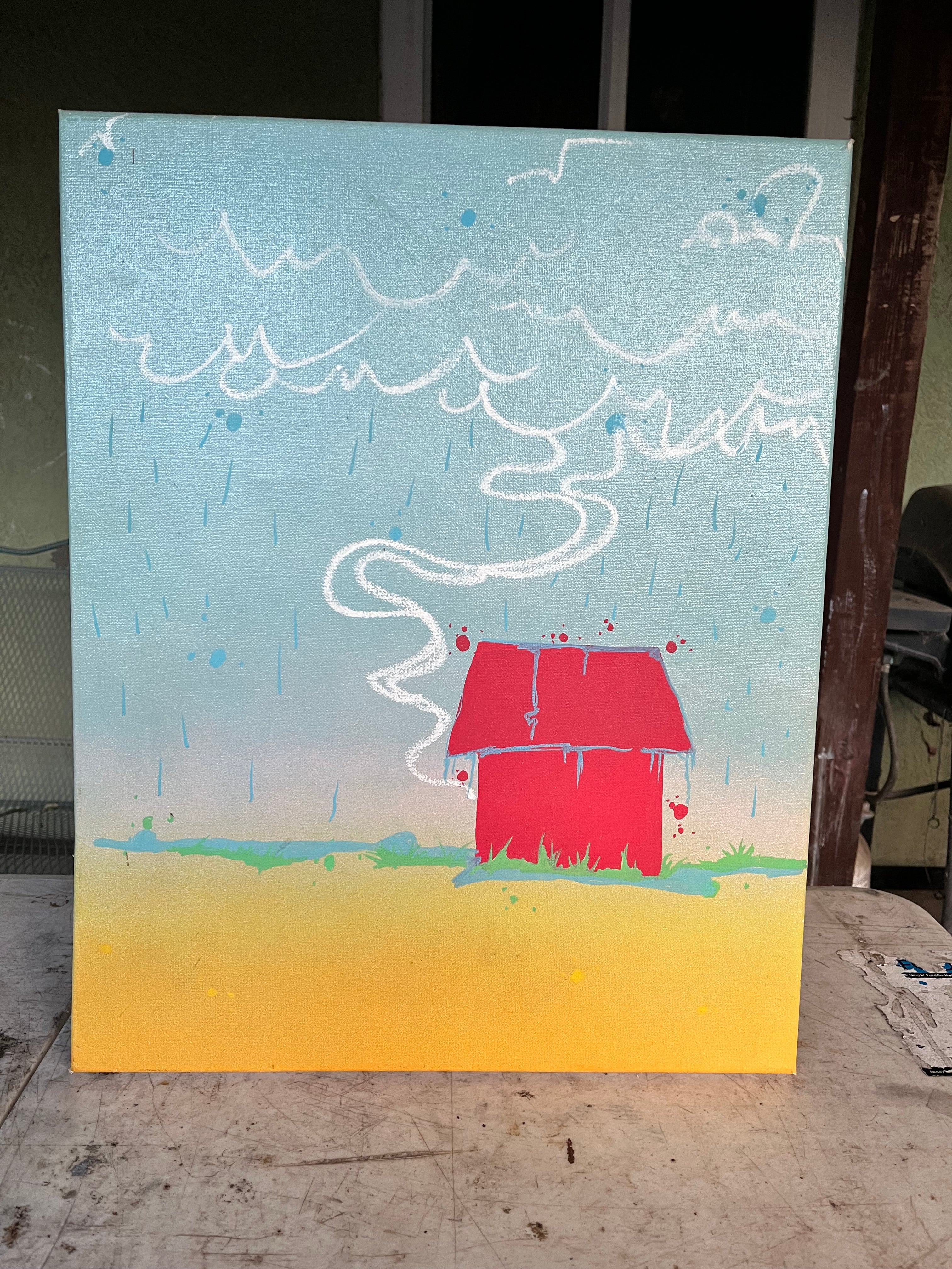 16" x 20" Acrylic Painting - Snoopy's Day Off by Michael Randall