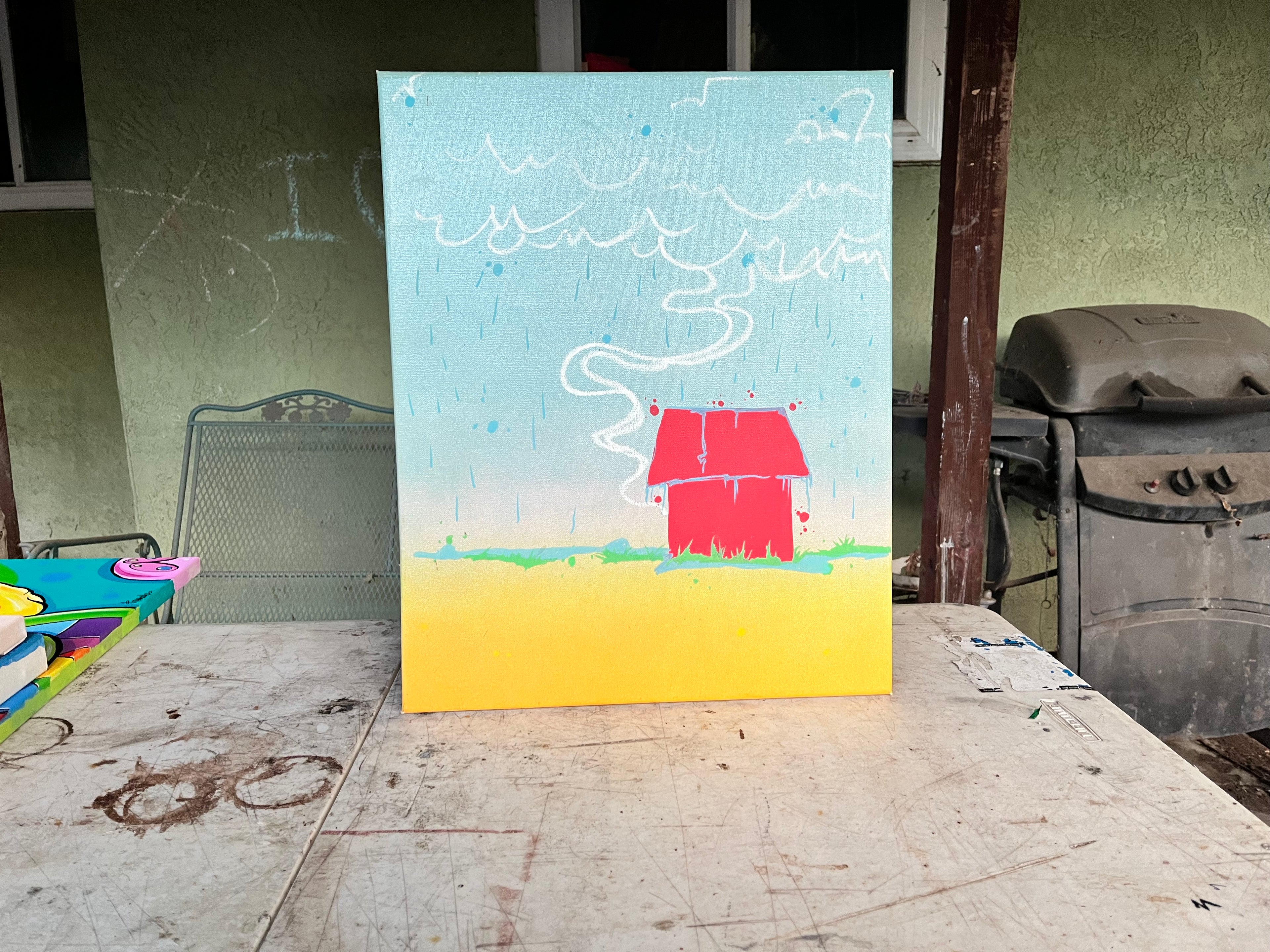 16" x 20" Acrylic Painting - Snoopy's Day Off by Michael Randall