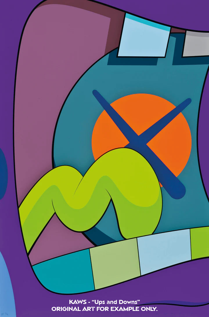 14" x 14" Acrylic Painting - Riff on KAWS' "Ups and downs" by Michael Randall